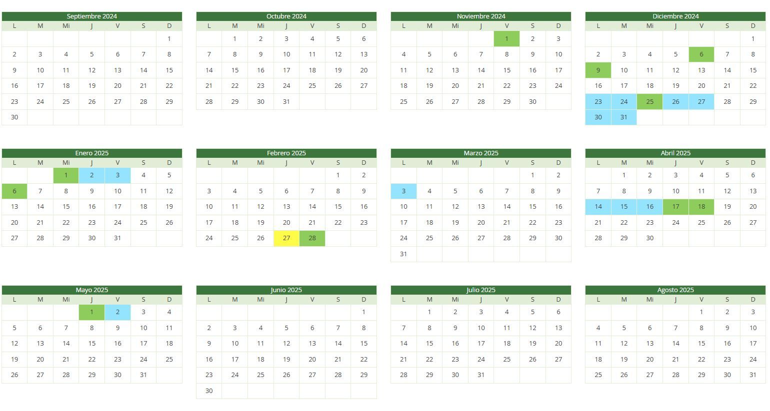 Calendario Escolar 24-25