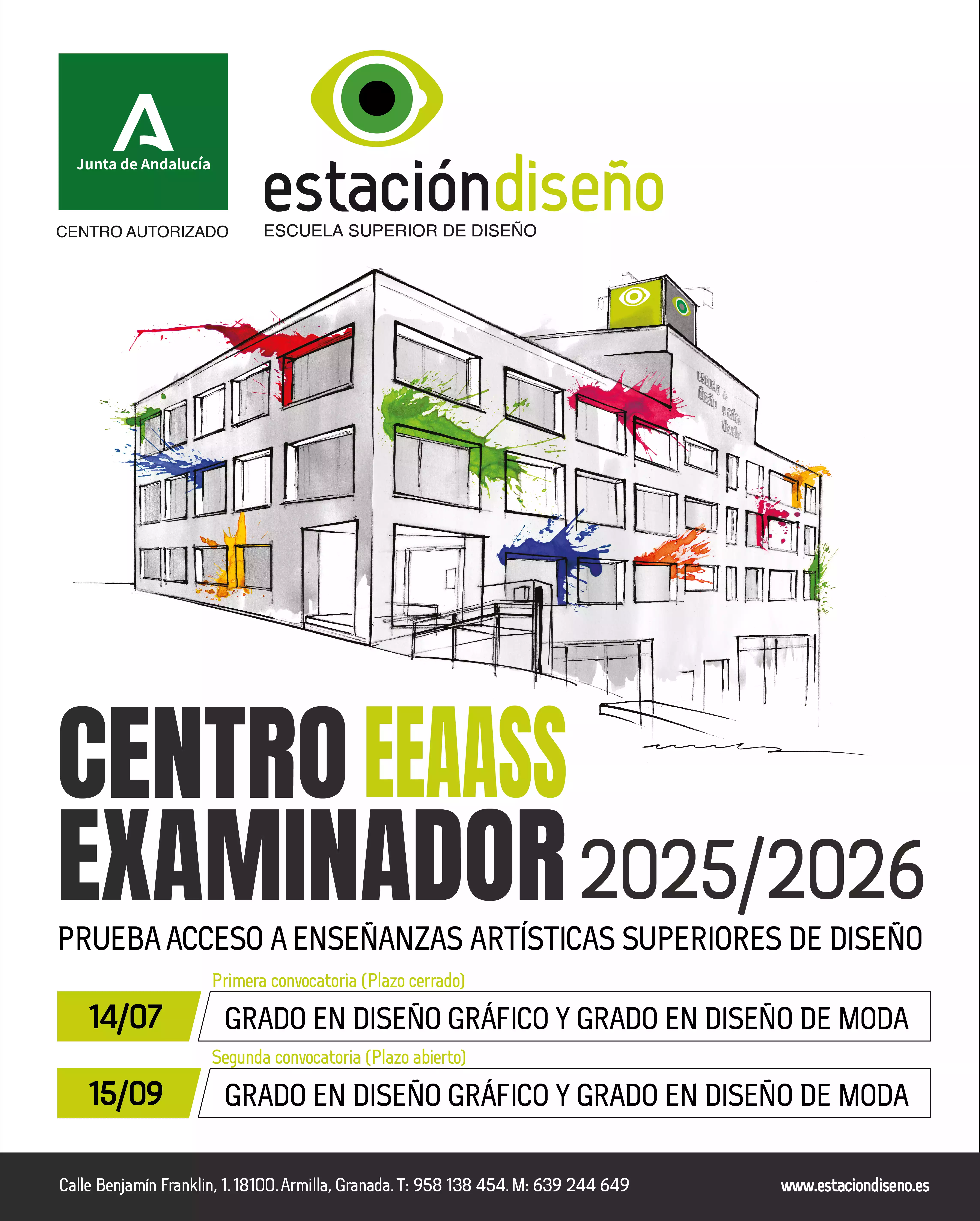 ¡Estación Diseño es Centro Examinador Oficial para Enseñanzas Artísticas Superiores!
