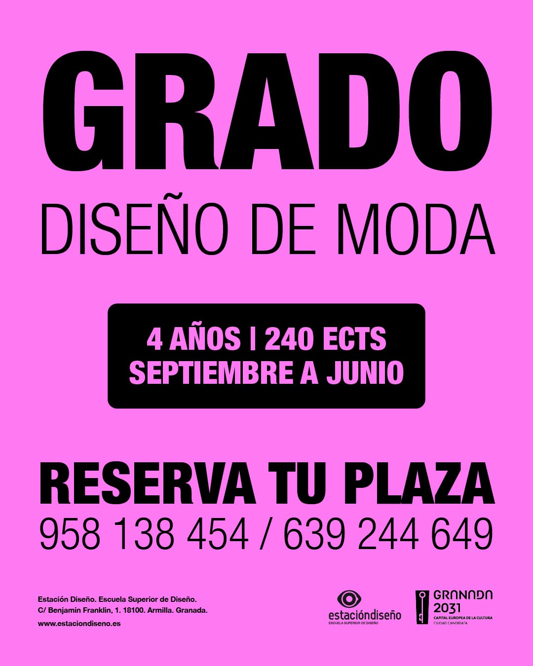 CARTEL CURSOS_GRADO DISEÑO MODA