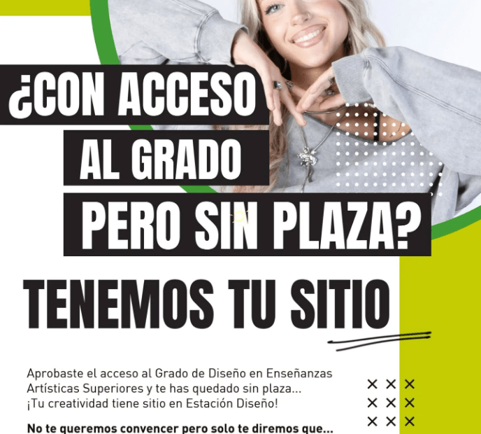 Reserva de plaza en diseño