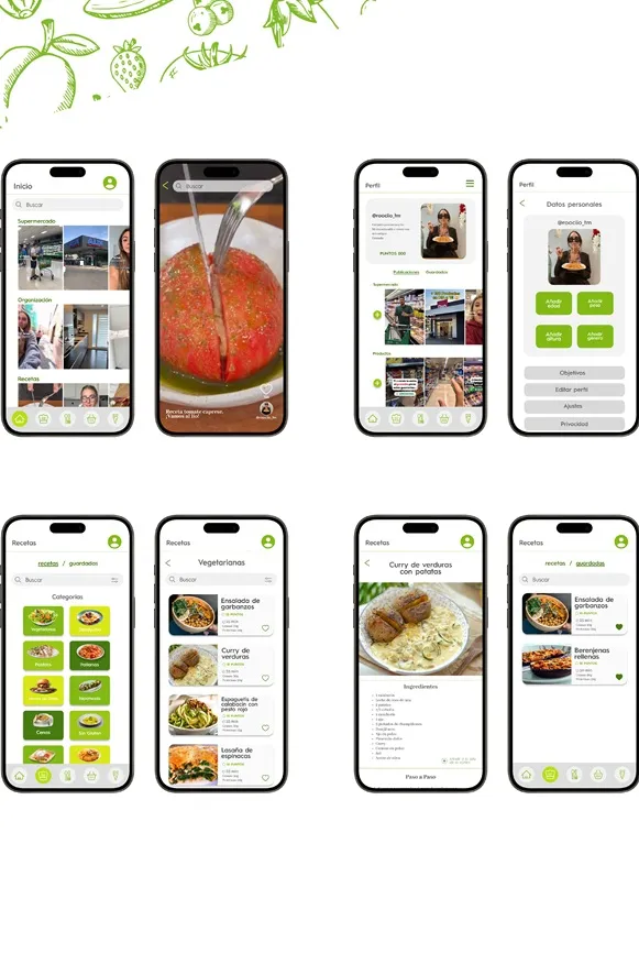 Diseño de app del ciclo de gráfica interactiva